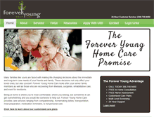 Tablet Screenshot of foreveryounghomecare.com